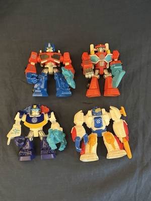 Transformers Playskool Heroes Figure Lot Optimus Prime High Tide Heatwave 2013 4