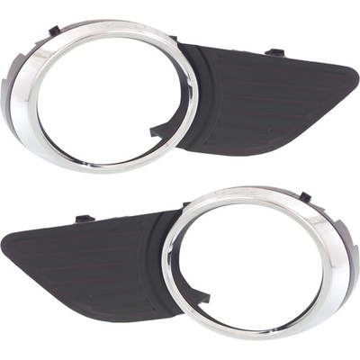 #ad #ad Fog Light Trim Set For 2011 2017 Toyota Sienna Left amp; Right Black and Chrome 2Pc $28.18