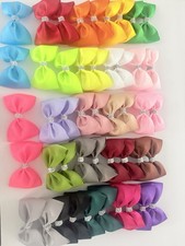 4  inch 20 Colors Pigtails Hair Bows Girl Baby Alligator Clip handmade Assorted