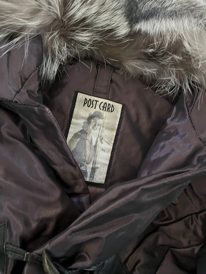 Chaqueta de esquí con capucha de piel para mujer talla 2 POST CARD Foto 3 de 4