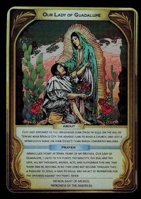 Saint's Reserve Our Lady of Guadalupe Religious Trading Card TCG Foil