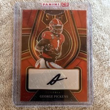 Panini 2022 Select Draft Picks George Pickens RS-GPI Georgia Autograph Prizm