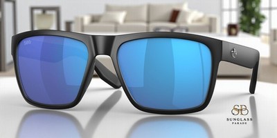 COSTA DEL MAR 6S9050 905001 Paunch Xl Black Blue Polarized 59 Men's Sunglasses