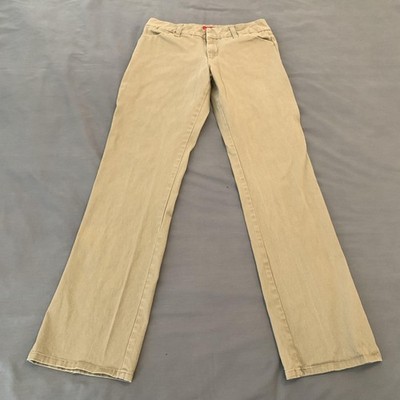 Genuine Dickies Pants Womens 9 Juniors Beige Straight Leg Twill Stretch Casual