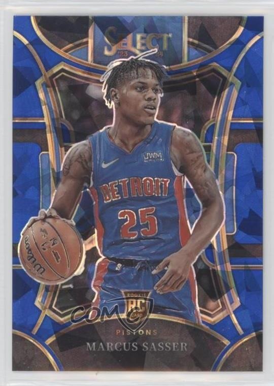 2023-24 Panini Select Mezzanine Level Blue Cracked Ice Prizm Marcus Sasser 16ad
