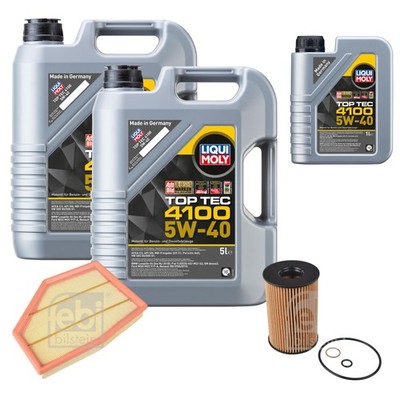 FEBI Inspektionspaket 11L LIQUI MOLY Top Tec 4100 5W-40 für BMW 8 Cabriolet G14