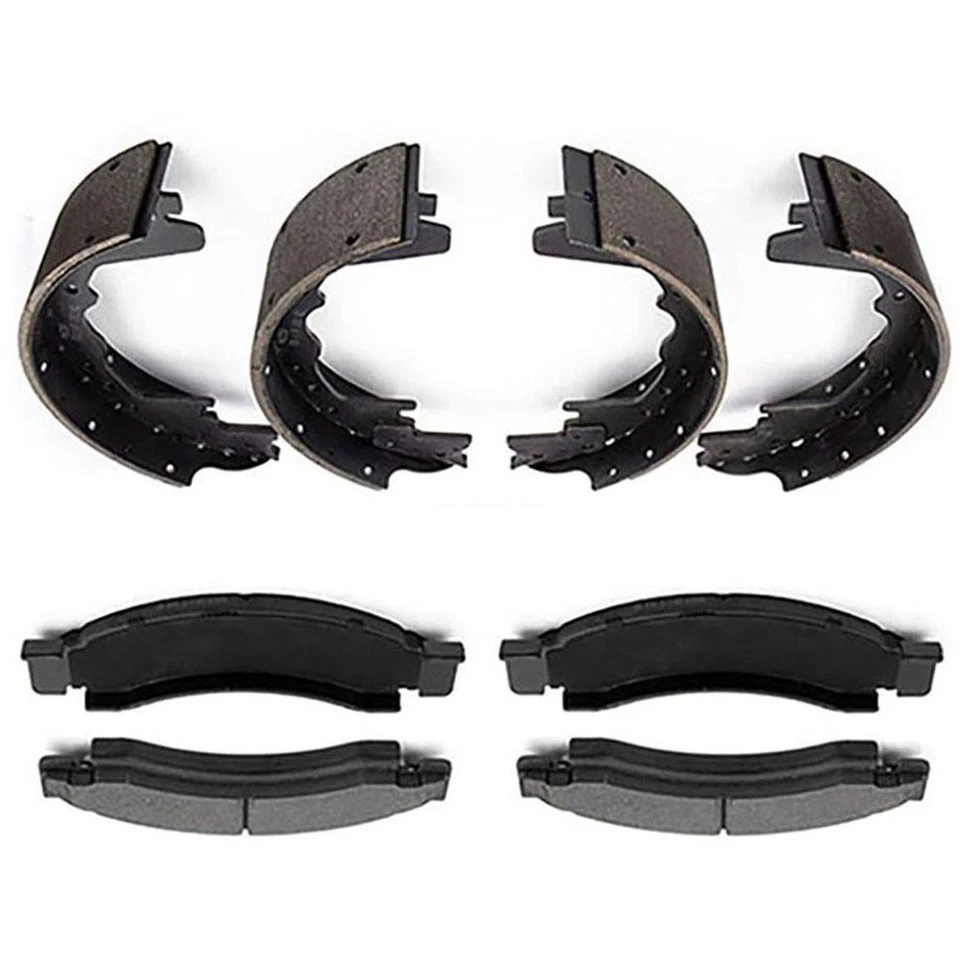 OE Front + Rear Brake Pads Drum Shoes for 1973 1974 Dodge RM400 - Image 2 of 4