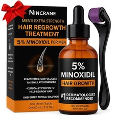 Minoxidil for Men 5 Extra Strength Hair Regrowth Treatment Topical Serum 2oz