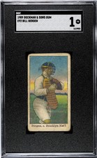 Rare 1909 Dockman &amp; Sons Gum (E92) Bill Bergen SGC 1