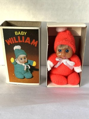 Vintage 1970 s Baby William Matchbox Doll In Original Box Hong Kong