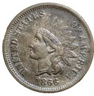 1866 Indian Head Cent EF/AU Grade Full LIBERTY  & SHIELD visible Civil War Era