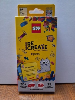 Lego Recreate Activity Cards - Pets - Brand New in Box - 30 Cards 25 Pieces