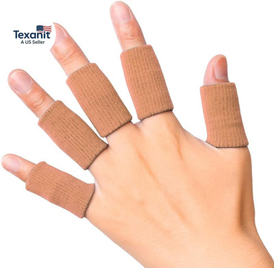 Finger Sleeves 5Pack Sport Finger Brace Protector Compression Sleeve for Arthrit