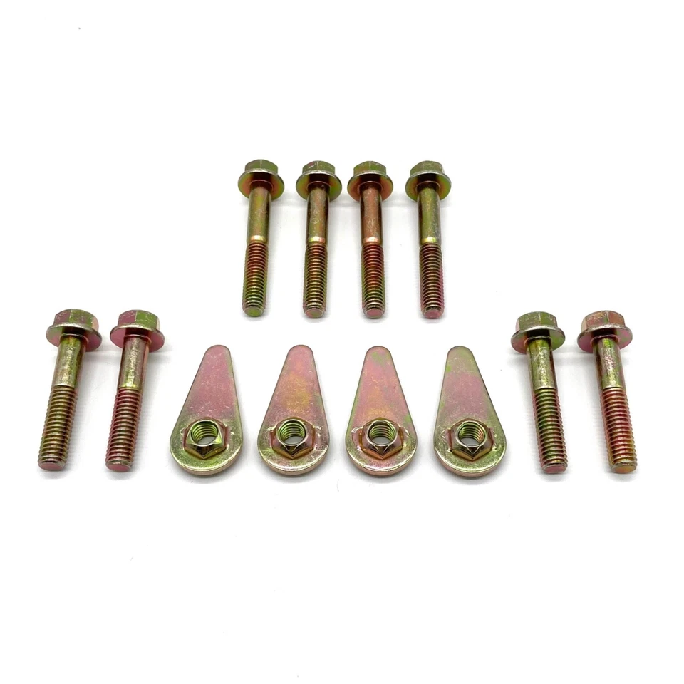 Se adapta a Jeep Wrangler TJ 4,0 L colector de cabezal de escape a pernos de tubo descendente y tuercas de lengüeta Foto 3 de 4