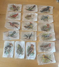 17Birds Cigarette Antique Silk Trading Cards Toucan Crowned CraneEngland Tobacco