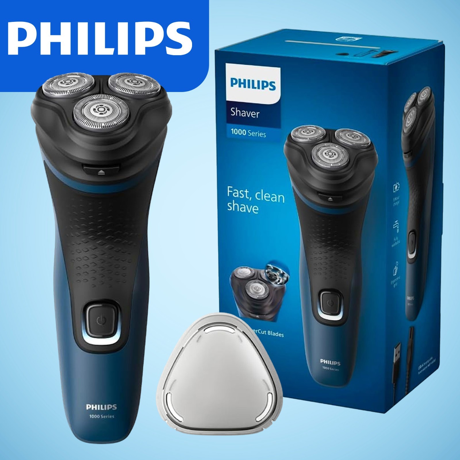 Philips Shaver 1000 Series Dry Men's Electric 4D Flex Heads Power Cut - S1134/00 - Image 5