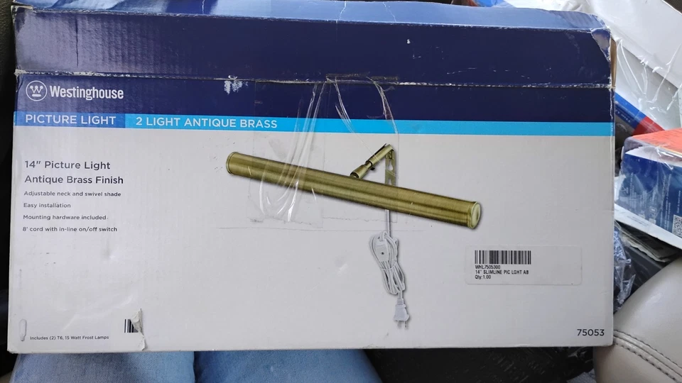 Новый Westinghouse 14 «тонкий картина света 2 света старинная латунная модель 75053 - Изображение 2 из 2