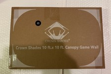 CROWN SHADES 10x10 Ft Pop Up Canopy Tent w/Sidewall & Push Lock, Black, New 