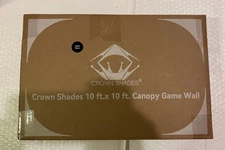 CROWN SHADES 10x10 Ft Pop Up Canopy Tent w/Sidewall & Push Lock, Black, New 