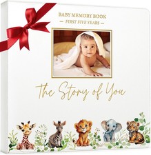 Baby Book Keepsake - Timeless Baby Memory Book for Boy or Girl I First 5 Year...