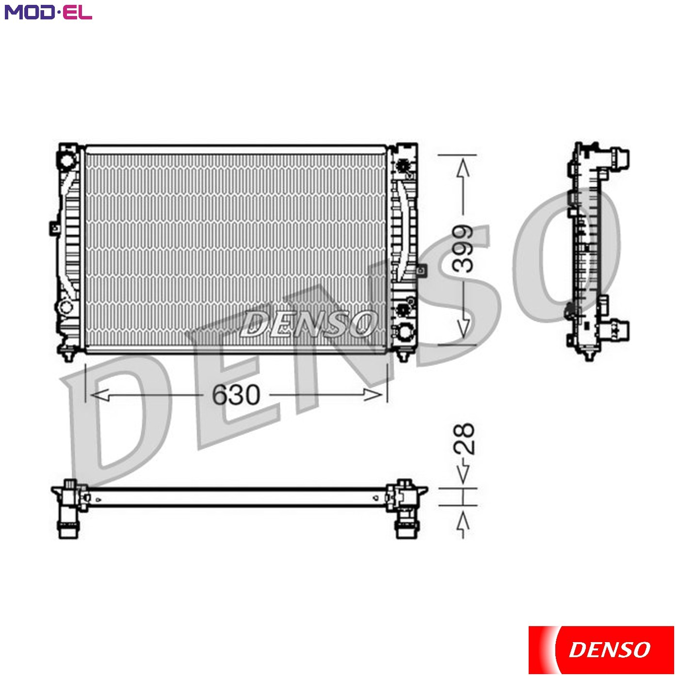 Fits DENSO-TERMIKA DRM02031 RADIATOR - Image 3