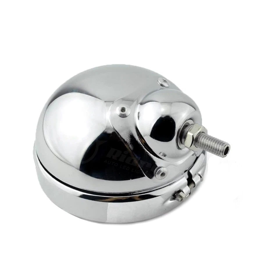 Chrome 4-1/2 4.5'' Inch LED Fog Passing Light+Housing Holder For Motorcycle - Image 4 of 4