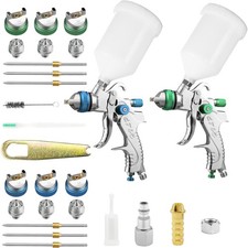 HVLP Spray Gun 1.4/1.7/2.0mm 600ml For Car Auto Refinish Furniture Varnish Tool