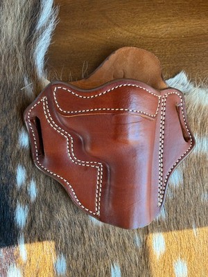 Azula Leather OWB 2 Slot Pancake Belt Holster CCW S&W Smith & Wesson K-Frame 3''