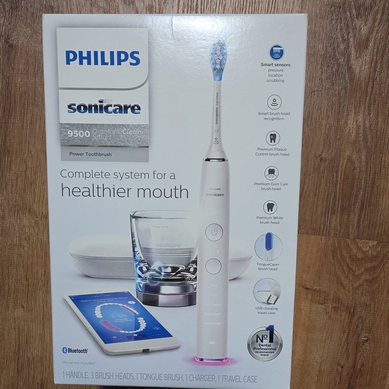 Philips Sonicare HX9924/01 DiamondClean Smart 9500 Electric Toothbrush - White
