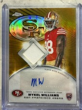 2025 Topps Chrome Football Mykel Williams RC Rookie Patch Auto Gold /50 49ers