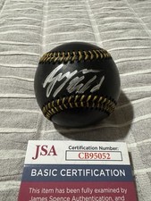 Bryce Eldridge Signed Black Leather OML Baseball JSA Certified Autograph