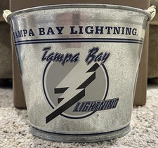 Tampa Bay Lightning Ice Beer Bucket 5QT Metal W/Handle NHL With Team Logo