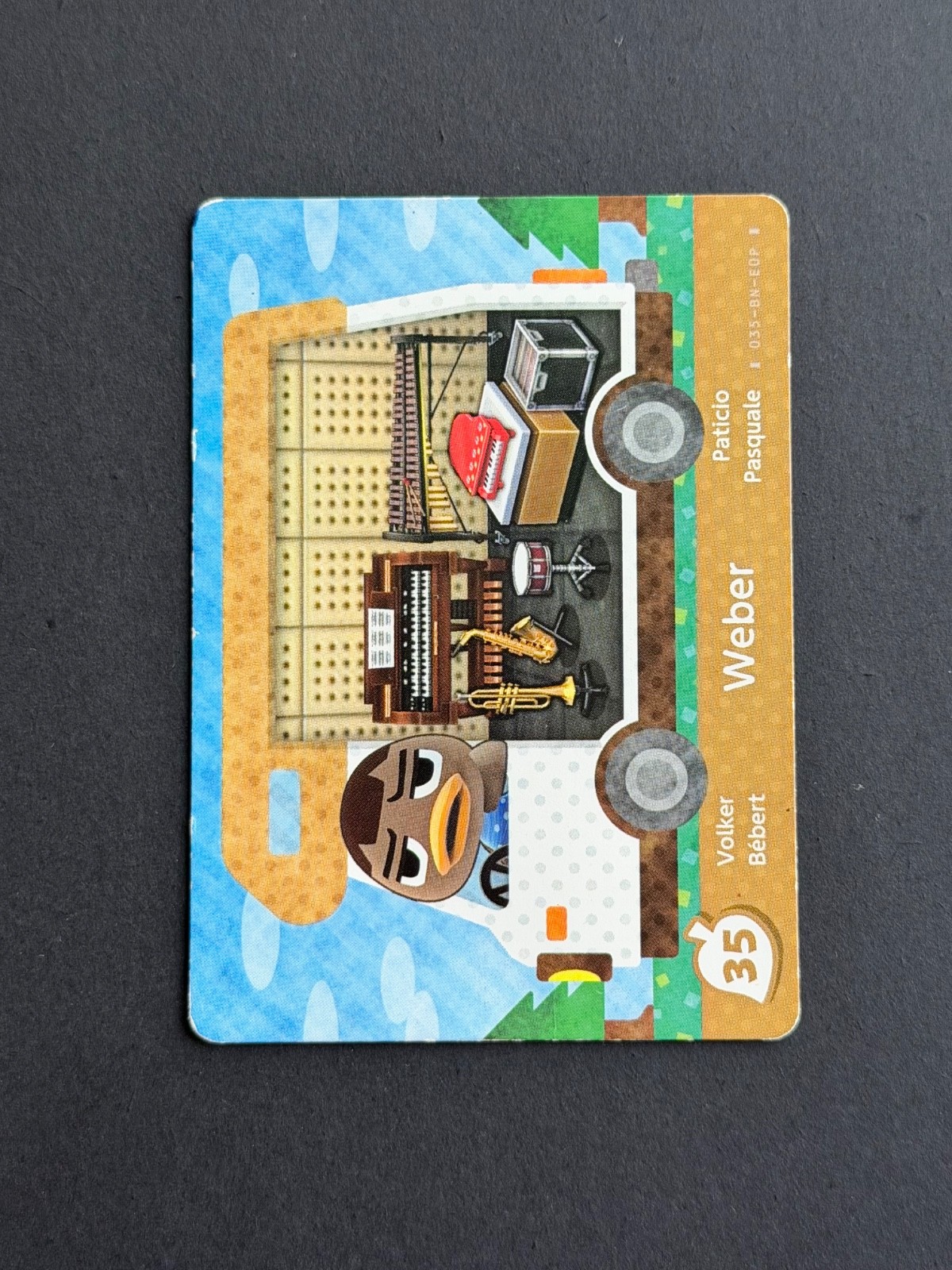 Carte Amiibo Weber #35 Animal Crossing caravane Nintendo NFC