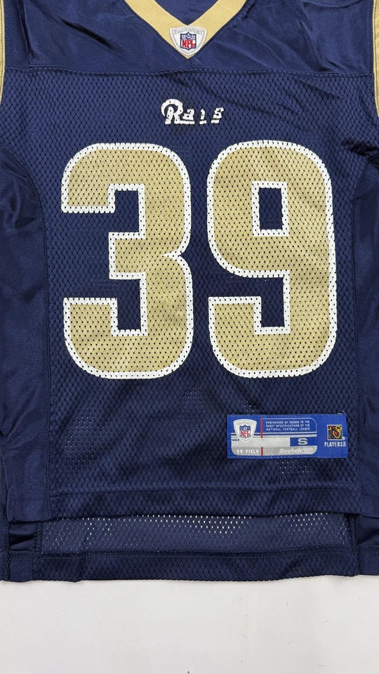 Camiseta deportiva juvenil pequeña (8) dorada de fútbol americano de la NFL Steven Jackson Reebok de los St. Louis Rams Foto 2 de 4