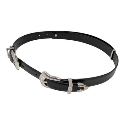 TOGA PULLA PULLADOUBLE BUCKLE BELT Double Buckle Gürtel TZ242-AH502 Schwarz
