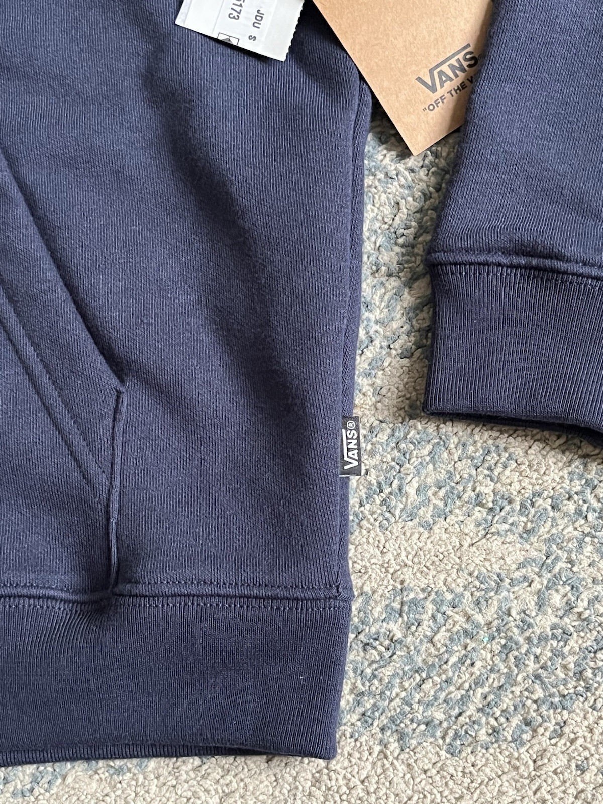 New Kids Youth Boys S Vans Constant Full Zip Hoodie Jacket Parisian Night NWT thumbnail 4