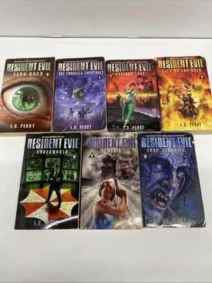 Resident Evil Books 0-6 - S.D. Perry Paperback Lot 7 Books Complete Series Set