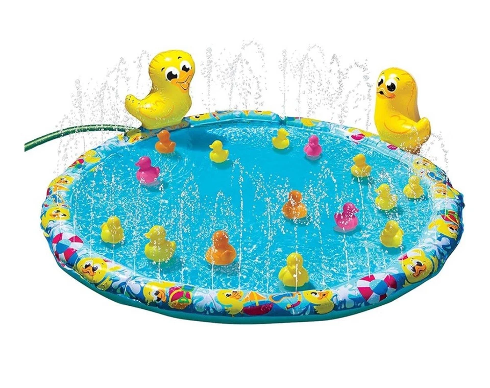 Banzai Jr Duck Duck Splash Inflatable Kiddie Splash Pad Mat + 15 Duckies. - NEW - Image 3 of 3
