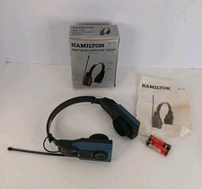 Vintage Hamilton AM/FM Headphone Radio Model HP-75X Stereo Sound Black