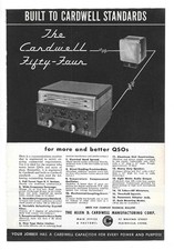 Allen D Cardwell Manufacturing & Raytheon Manufacturing 1947 Vintage Print Ads