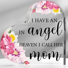 2D Memorial Loss of Mother Sympathy Gift for Mom in Heaven Acrylic Home Decor