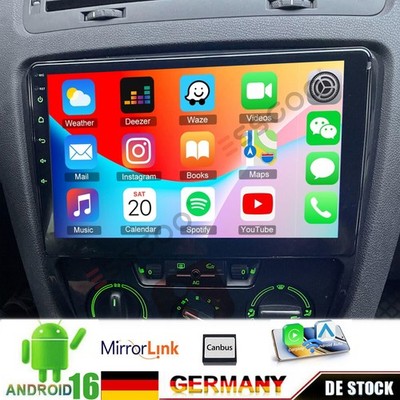 Android16 Autoradio Für Skoda Octavia II 1Z3 1Z5 CarPlay GPS Navi WiFi BT SWC FM
