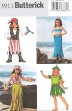 Pattern Butterick Sewing Vintage Girl Pirate SIZE 2-5 NEW OP