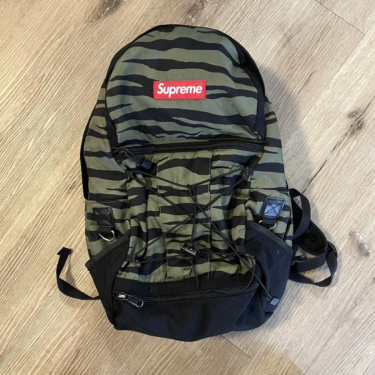 SALE!!: Supreme x Cross XXX - Zebra Camo Backpack (SS11) - Olive - Used