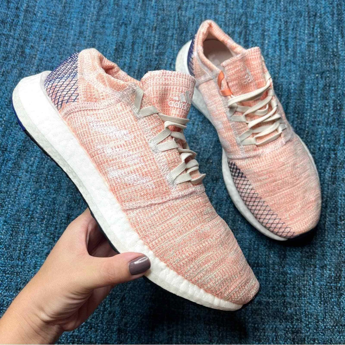 Adidas Pure Boost Go Running Shoes in White Mystery Ink Size 9.5 Women s Sneaker