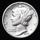 1925 Mercury Silver Dime Nice AU FREE SHIPPING