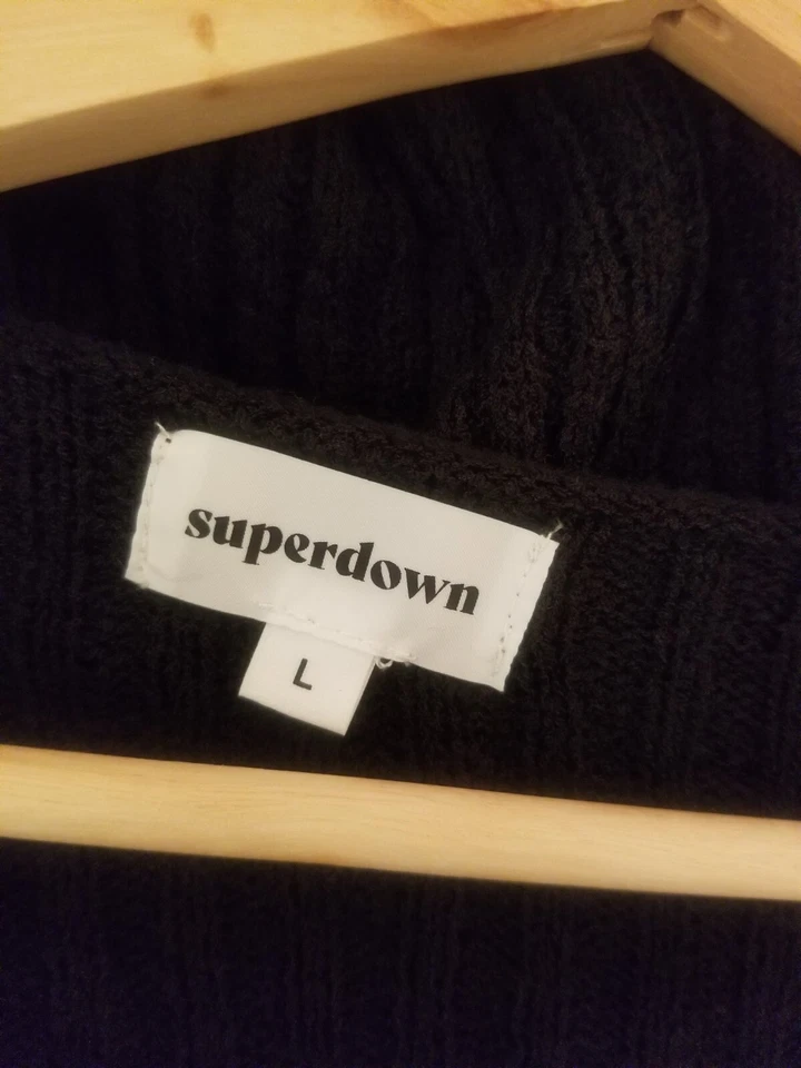Superdry Amelia 领带黑色连身裤女式 L 码全新带标签  — 第 4/4 张图片