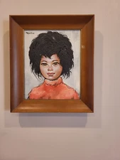 Etienne Roth b.1914-d.1996 French signed "Roth" TORNO Crackle Big Eyes