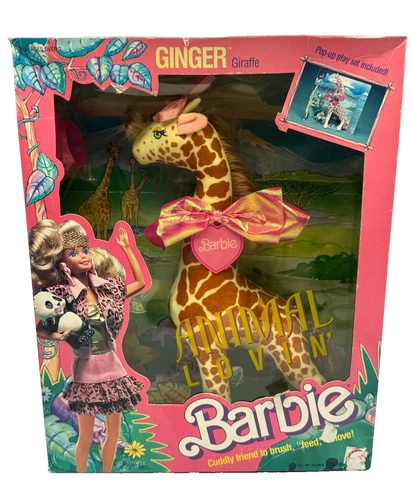 BK~ NIB BARBIE DOLL 1988 ANIMAL LOVIN' VINTAGE GINGER GIRAFFE 1395
