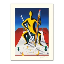 Mark Kostabi "Careful With That Ax, Eugene" Limited Edition Serigraph on Paper
